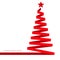 Christmas tree, ribbon banner. EPS 10. Vector illustration.