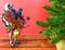 Christmas tree and robot