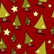 Christmas tree seamless pattern