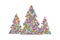 Christmas Tree Shape Made of Colorful Confetti