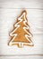 Christmas tree shaped gingerbread cookie, Yuletide, Merry Christ