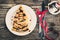 Christmas tree shaped pancakes for breakfast treats