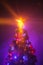 Christmas tree with shining star