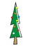 Christmas tree, single object, vector icon