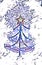 Christmas tree sparkle lilac