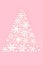 Christmas Tree Sparkling Snowflake and Star Design