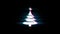 Christmas Tree Star Symbol on Glitch Retro Vintage Animation.