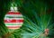 Christmas tree stripy bauble decoration