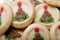 Christmas tree sugar cookies