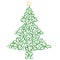 Christmas Tree Swirl decorations illustrations Background