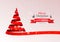 Christmas tree tape design banner.