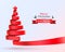 Christmas tree tape design banner.