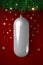 Christmas tree toy in a capsule tablet form. Medical pharmacological holiday background.