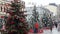 Christmas tree with toys in the center of Moscow