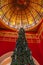Christmas tree under giant dome at Queen Victoria shopping mall, Sydney, Australia