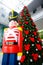 Christmas tree and wooden soldier decoration