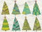 Christmas trees on beije background