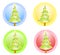 Christmas Trees Circle Icons