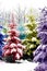 Christmas Trees Colorized