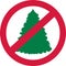 Christmas trees forbidden