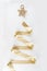 CHRISTMAS TREES BY GOLDEN RIBBON WITH STAR