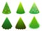 Christmas trees isolated