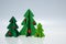 Christmas trees - minimalist 3D scene