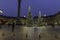 Christmas trees by night on Place Vendome in Paris