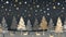 Christmas trees, reindeer, and stars on a modern grey backdrop