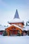 Christmas trees at Santa Office in Santa Village Rovaniemi Lapland