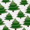 Christmas trees seamless pattern. Green vector wrapping texture with New Year trees.