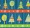 Christmas trees seamless winter knitting pattern