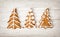 Christmas trees shaped gingerbread cookies, Yuletide, Merry Christmas