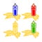 Christmas trimmings candle faience vector