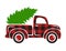Christmas truck Svg cut file. Buffalo plaid truck with Christmas tree vector (clipart). Christmas shirt design