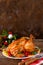 Christmas turkey. Traditional festive food for Christmas or Thanksgiving