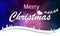 Christmas typography on starry winter landscape background