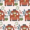 Christmas ugly sweater and christmas decorations in a seamless pattern