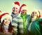 Christmas Vacation Cheerful Friends Bonding Concept