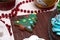 Christmas various gingerbread cookies, cakes, cupcakes.