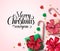 Christmas vector background template. Merry christmas everyone greeting text in empty space for message.