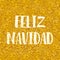 Christmas vector card or invitation for party with Merry Christmas wishes in espanol: Feliz Navidad