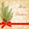 Christmas Vector greeting card with Christmas tree