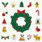 Christmas Vector Icon Set Collection Concept