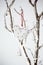 Christmas Vintage Toy Bird on a Silver Branch