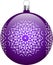 Christmas violet decoration with snowflake