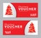 Christmas Voucher, Sale banner template, Horizontal christmas posters, cards, headers