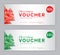 Christmas Voucher, Sale banner template, Horizontal christmas posters, cards, headers