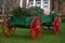 Christmas Wagon Red and Green in town Square