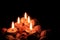 Christmas wallnuts candles